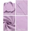 imageCOOFANDY Mens Short Sleeve Casual Button Down Shirts Summer Untucked Dress Shirts with PocketLavender