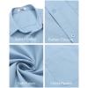 imageCOOFANDY Mens Short Sleeve Casual Button Down Shirts Summer Untucked Dress Shirts with PocketLight Blue