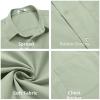 imageCOOFANDY Mens Short Sleeve Casual Button Down Shirts Summer Untucked Dress Shirts with PocketLight Green