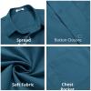 imageCOOFANDY Mens Short Sleeve Casual Button Down Shirts Summer Untucked Dress Shirts with PocketMidnight Blue