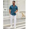 imageCOOFANDY Mens Short Sleeve Casual Button Down Shirts Summer Untucked Dress Shirts with PocketMidnight Blue
