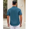 imageCOOFANDY Mens Short Sleeve Casual Button Down Shirts Summer Untucked Dress Shirts with PocketMidnight Blue