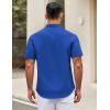 imageCOOFANDY Mens Short Sleeve Casual Button Down Shirts Summer Untucked Dress Shirts with PocketOcean Blue