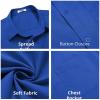 imageCOOFANDY Mens Short Sleeve Casual Button Down Shirts Summer Untucked Dress Shirts with PocketOcean Blue
