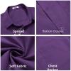 imageCOOFANDY Mens Short Sleeve Casual Button Down Shirts Summer Untucked Dress Shirts with PocketPurple