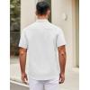 imageCOOFANDY Mens Short Sleeve Casual Button Down Shirts Summer Untucked Dress Shirts with PocketWhite