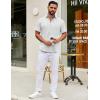 imageCOOFANDY Mens Short Sleeve Casual Button Down Shirts Summer Untucked Dress Shirts with PocketWhite