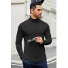imageCOOFANDY Mens Slim Fit Basic Turtleneck TShirt Long Sleeve Solid T Shirts Casual Knit Pullover Thermal Tops2 Packblacklight Grey