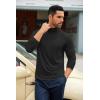 imageCOOFANDY Mens Slim Fit Basic Turtleneck TShirt Long Sleeve Solid T Shirts Casual Knit Pullover Thermal Tops2 Packblackwhite
