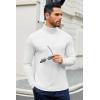 imageCOOFANDY Mens Slim Fit Basic Turtleneck TShirt Long Sleeve Solid T Shirts Casual Knit Pullover Thermal Tops2 Packblackwhite