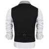 imageCOOFANDY Mens Suit Vest Slim Fit Formal Business Dress Vest Casual Wedding WaistcoatBlack