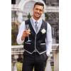imageCOOFANDY Mens Suit Vest Slim Fit Formal Business Dress Vest Casual Wedding WaistcoatBlack