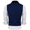 imageCOOFANDY Mens Suit Vest Slim Fit Formal Business Dress Vest Casual Wedding WaistcoatBlueblack