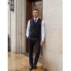imageCOOFANDY Mens Suit Vest Slim Fit Formal Business Dress Vest Casual Wedding WaistcoatDark Grayblack