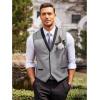 imageCOOFANDY Mens Suit Vest Slim Fit Formal Business Dress Vest Casual Wedding WaistcoatGrey