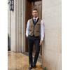 imageCOOFANDY Mens Suit Vest Slim Fit Formal Business Dress Vest Casual Wedding WaistcoatKhaki