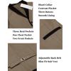 imageCOOFANDY Mens Suit Vest Slim Fit Formal Business Dress Vest Casual Wedding WaistcoatKhaki