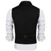 imageCOOFANDY Mens Suit Vest Slim Fit Formal Business Dress Vest Casual Wedding WaistcoatPure Black