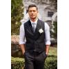 imageCOOFANDY Mens Suit Vest Slim Fit Formal Business Dress Vest Casual Wedding WaistcoatPure Black