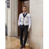 imageCOOFANDY Mens Suit Vest Slim Fit Formal Business Dress Vest Casual Wedding WaistcoatWhite