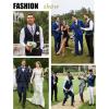 imageCOOFANDY Mens Suit Vest Slim Fit Formal Business Dress Vest Casual Wedding WaistcoatWine Red