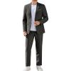 imageCOOFANDY Men Suits Classic Fit 2 Piece Suit Set One Button Casual Blazer Wedding Bussiness Suit SeparatesDark Gray