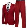 imageCOOFANDY Mens 2 Piece Suits Classic Fit 2 Button Dress Suits Tuxedo Jacket Blazer for Wedding Business Dinner PromRed