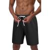 imageCOOFANDY Mens Casual Shorts Drawstring Summer Beach Shorts Lightweight Elastic Waist Vacation Short with PocketsBlack