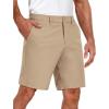 imageCOOFANDY Mens Golf Dress Shorts Lightweight 7quot Hiking Shorts Casual Summer Shorts with PocketsKhaki