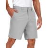 imageCOOFANDY Mens Golf Dress Shorts Lightweight 7quot Hiking Shorts Casual Summer Shorts with PocketsLight Grey