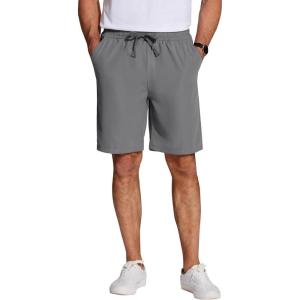 imageCOOFANDY Mens Casual Drawstring Shorts Lightweight Elastic Waist Walking Shorts with PocketsDark Grey