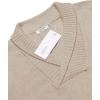 imageCOOFANDY Men Casual Knitted Sweaters Shawl Collar Dress Sweater Long Sleeve VNeck Pullover TopsApricot