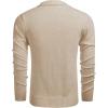 imageCOOFANDY Men Casual Knitted Sweaters Shawl Collar Dress Sweater Long Sleeve VNeck Pullover TopsApricot