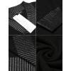 imageCOOFANDY Men Casual Knitted Sweaters Shawl Collar Dress Sweater Long Sleeve VNeck Pullover TopsBlack