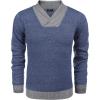 imageCOOFANDY Men Casual Knitted Sweaters Shawl Collar Dress Sweater Long Sleeve VNeck Pullover TopsBlue