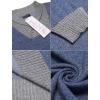 imageCOOFANDY Men Casual Knitted Sweaters Shawl Collar Dress Sweater Long Sleeve VNeck Pullover TopsBlue