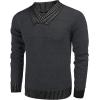 imageCOOFANDY Men Casual Knitted Sweaters Shawl Collar Dress Sweater Long Sleeve VNeck Pullover TopsDark Grey