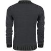 imageCOOFANDY Men Casual Knitted Sweaters Shawl Collar Dress Sweater Long Sleeve VNeck Pullover TopsDark Grey