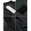 imageCOOFANDY Men Casual Knitted Sweaters Shawl Collar Dress Sweater Long Sleeve VNeck Pullover TopsDark Grey
