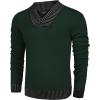 imageCOOFANDY Men Casual Knitted Sweaters Shawl Collar Dress Sweater Long Sleeve VNeck Pullover TopsGreen