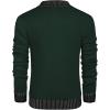 imageCOOFANDY Men Casual Knitted Sweaters Shawl Collar Dress Sweater Long Sleeve VNeck Pullover TopsGreen