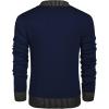 imageCOOFANDY Men Casual Knitted Sweaters Shawl Collar Dress Sweater Long Sleeve VNeck Pullover TopsNavy Blue