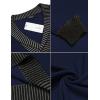 imageCOOFANDY Men Casual Knitted Sweaters Shawl Collar Dress Sweater Long Sleeve VNeck Pullover TopsNavy Blue