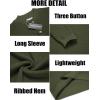 imageCOOFANDY Men Henley Knit Sweater Dress Long Sleeve Button Pullover Sweater Casual Sweater Lightweight Slim Fit TopsArmy Green