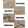 imageCOOFANDY Men Henley Knit Sweater Dress Long Sleeve Button Pullover Sweater Casual Sweater Lightweight Slim Fit TopsKhaki