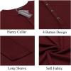 imageCOOFANDY Mens 2Pack Slim Fit Henley Shirts Long Sleeve Lightweight Fashion Casual Cotton Basic T ShirtsBlackWine Red