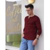 imageCOOFANDY Mens 2Pack Slim Fit Henley Shirts Long Sleeve Lightweight Fashion Casual Cotton Basic T ShirtsBlackWine Red