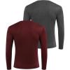 imageCOOFANDY Mens 2Pack Slim Fit Henley Shirts Long Sleeve Lightweight Fashion Casual Cotton Basic T ShirtsCharcoalWine Red