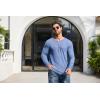 imageCOOFANDY Mens 2Pack Slim Fit Henley Shirts Long Sleeve Lightweight Fashion Casual Cotton Basic T ShirtsWine RedBlue