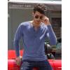 imageCOOFANDY Mens 2Pack Slim Fit Henley Shirts Long Sleeve Lightweight Fashion Casual Cotton Basic T ShirtsWine RedBlue